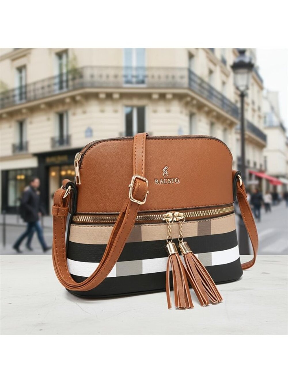 NWT Women's Retro Crossbody Bag with Adjustable Strap